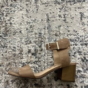 Tan Block Heel Sandals